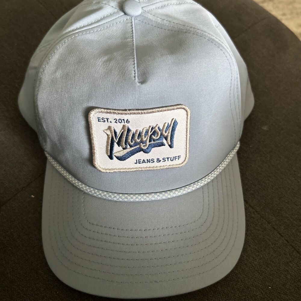 MUGSY Jeans Clothing Snapback Light Blue Baseball Hat Cap Mens